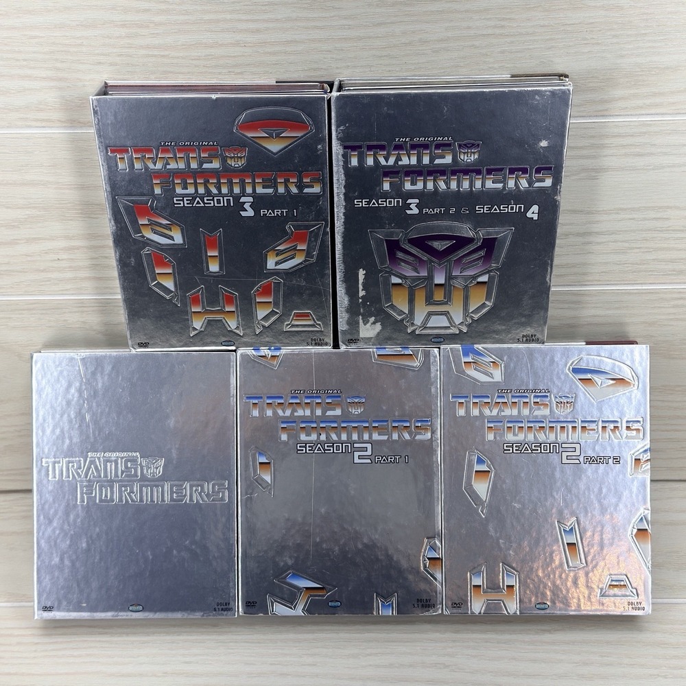 Transformers G1 Complete Series Seasons 1-4 Rhino DVD Box Set Lot W/Insert Cels